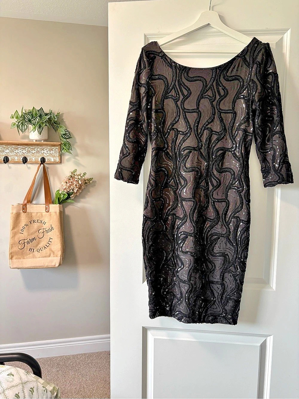 Le Château Black Sequin Dress